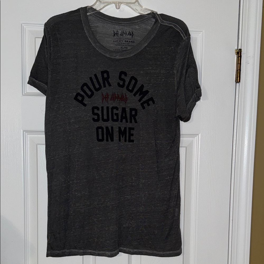 Lucky Brand Dark Gray Def Leppard Tee